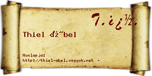 Thiel Ábel névjegykártya